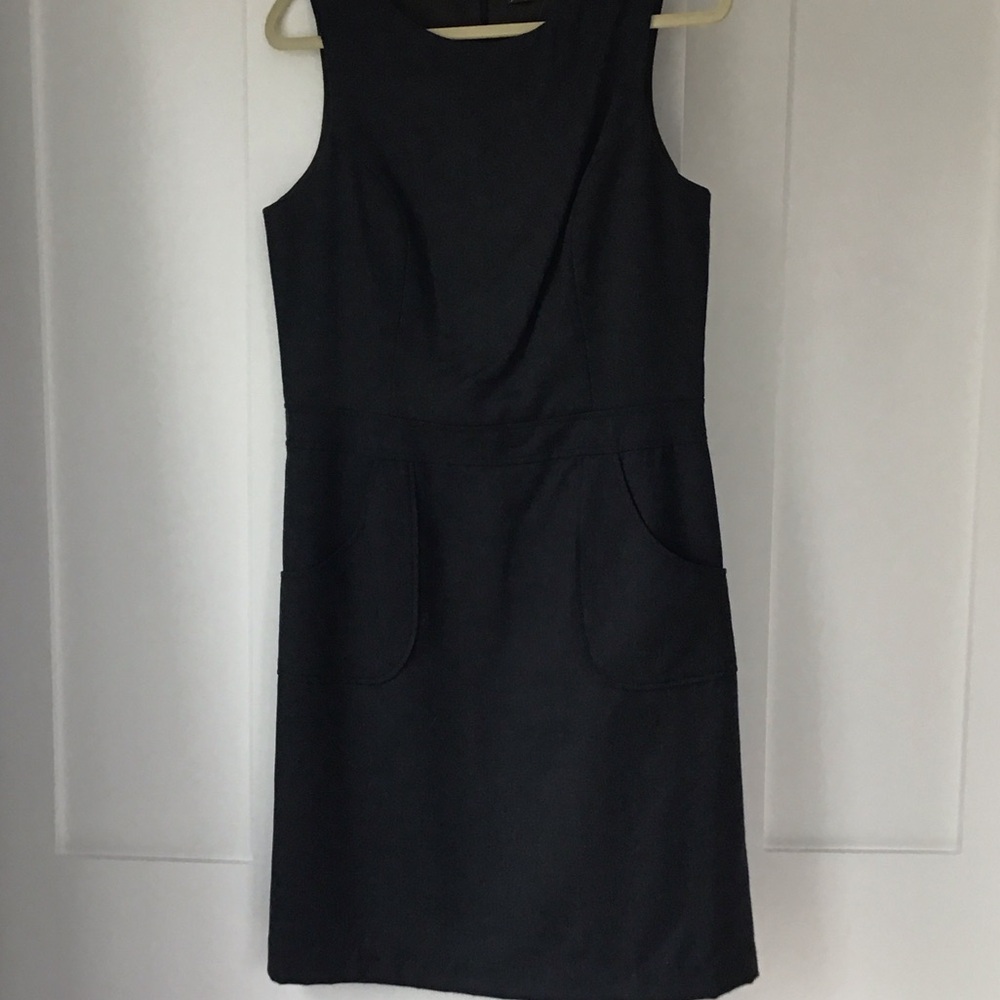 Classic Dark Gray Sleeveless Shift Dress